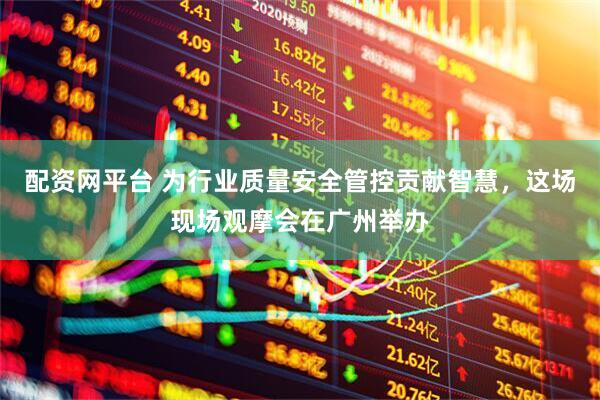 配资网平台 为行业质量安全管控贡献智慧，这场现场观摩会在广州举办