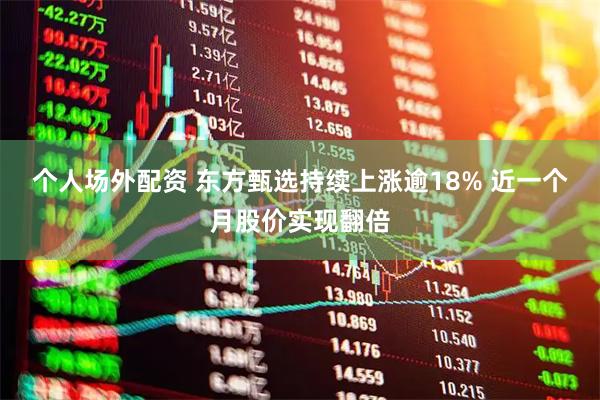 个人场外配资 东方甄选持续上涨逾18% 近一个月股价实现翻倍